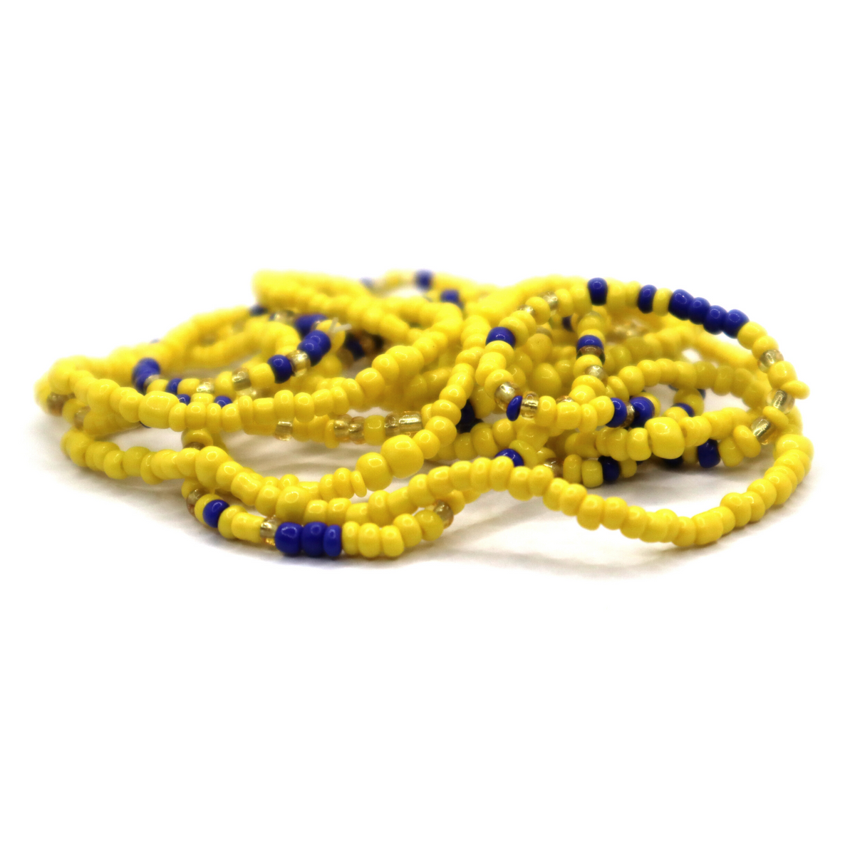 Waist Beads / African Waist Chain - OSAZE - Peach / gold (elastic) –  AfricanFabs