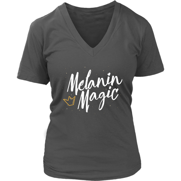 Melanin Magic - Womens V-Neck Shirt
