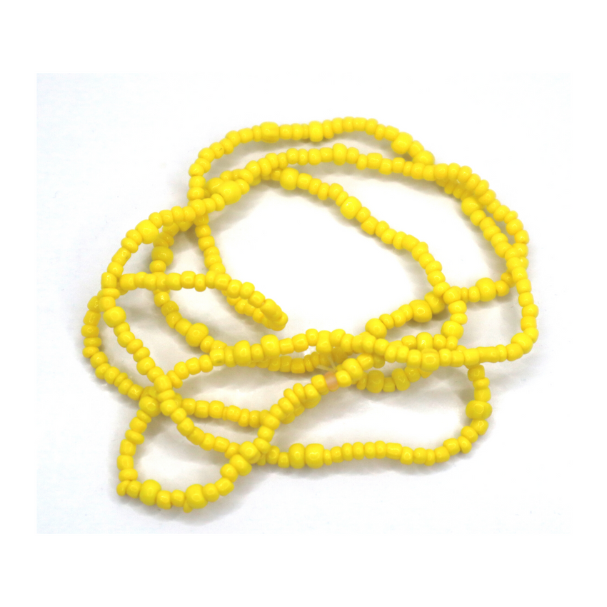 Yellow African Elastic Waist Beads