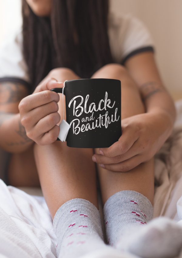 Black and Beautiful - Black Ceramic Mug
