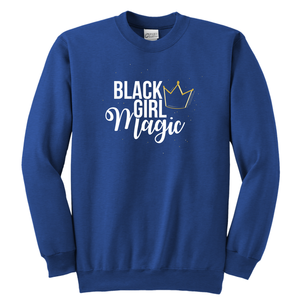 Black Girl Magic Youth Crewneck Sweatshirt- Black Girl Magic