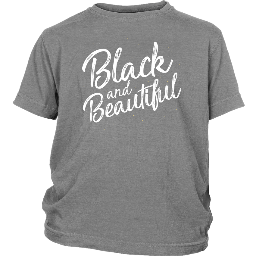 Black and Beautiful Youth Shirt - Melanin Magic