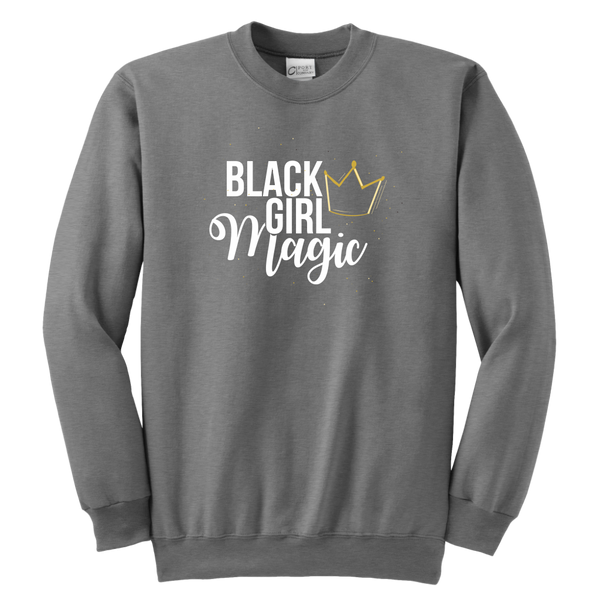 Black Girl Magic Youth Crewneck Sweatshirt- Black Girl Magic