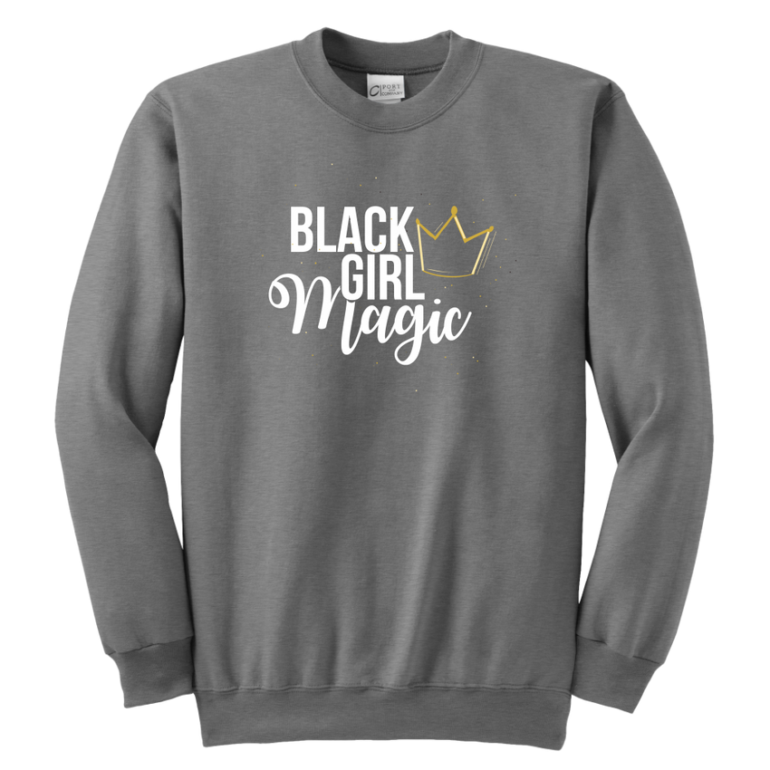Black Girl Magic Youth Crewneck Sweatshirt- Black Girl Magic