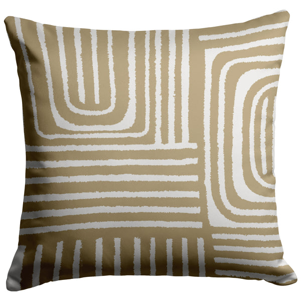 Boho Cafe Con Leche Accent Pillow Print