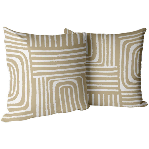 Boho Cafe Con Leche Accent Pillow Print