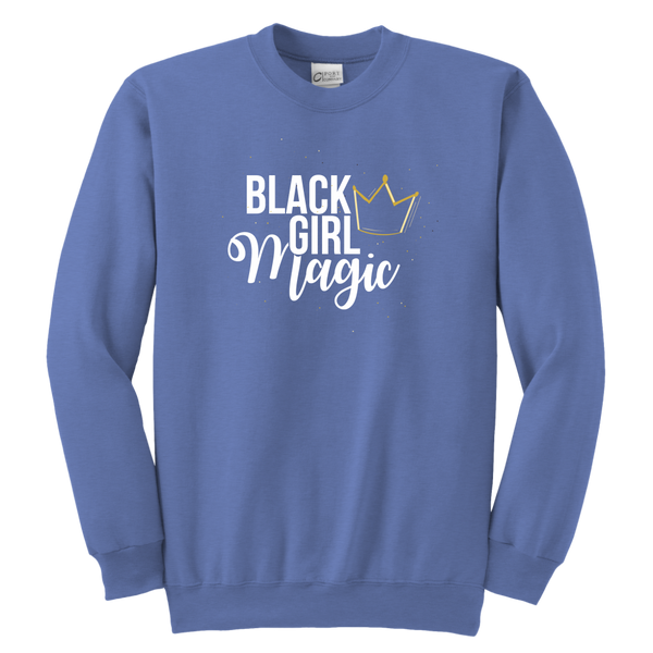 Black Girl Magic Youth Crewneck Sweatshirt- Black Girl Magic