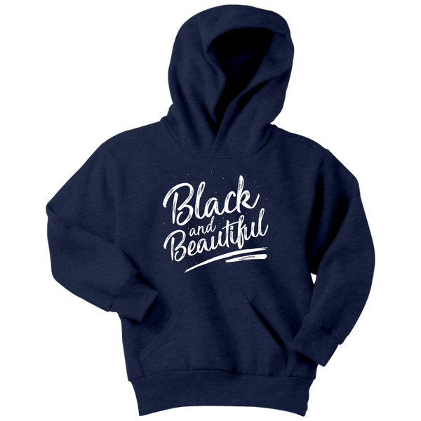 Black and Beautiful Youth Hoodie - Melanin Magic