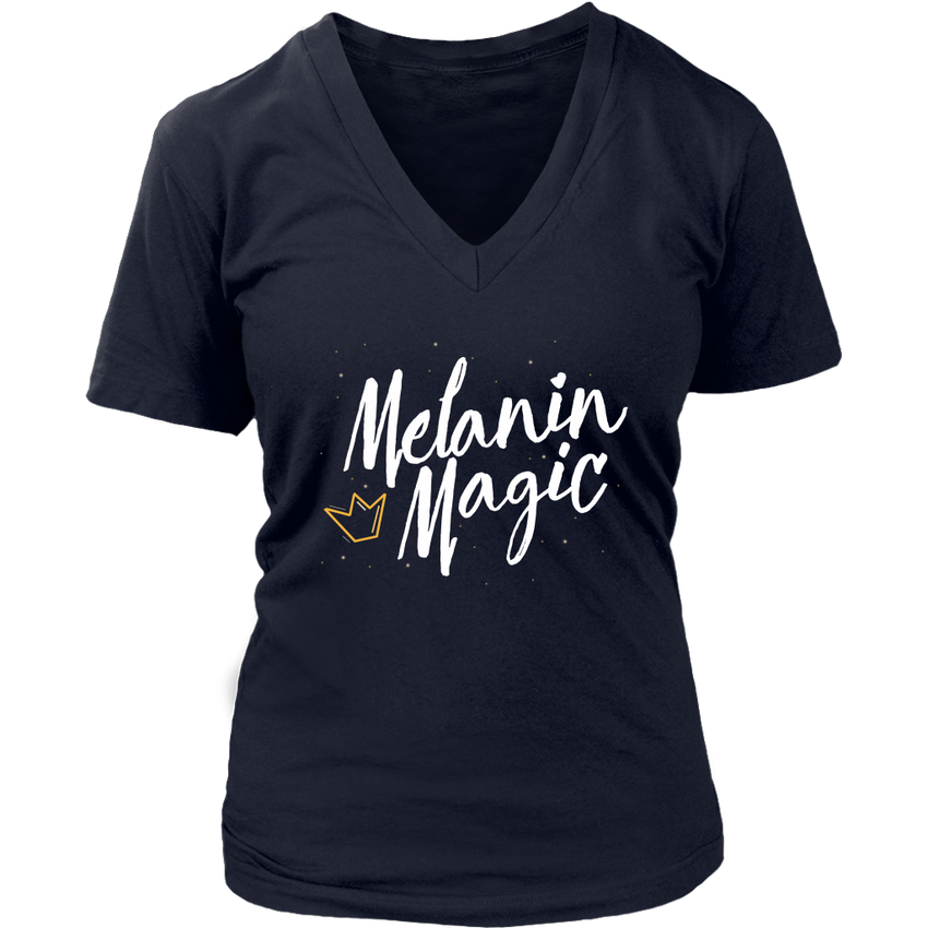 Melanin Magic - Womens V-Neck Shirt
