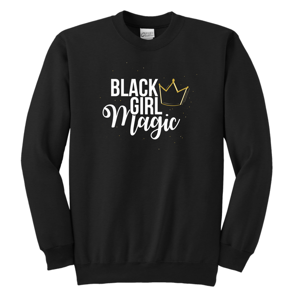 Black Girl Magic Youth Crewneck Sweatshirt- Black Girl Magic