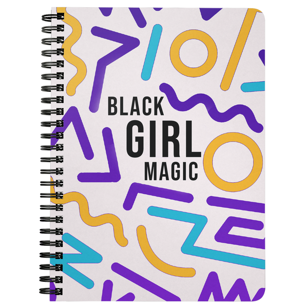 Retro Inspired Black Girl Magic Spiralbound Notebook