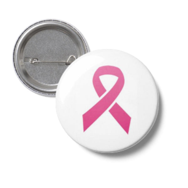 Breast Cancer Awareness - Pink Ribbon Pin Button