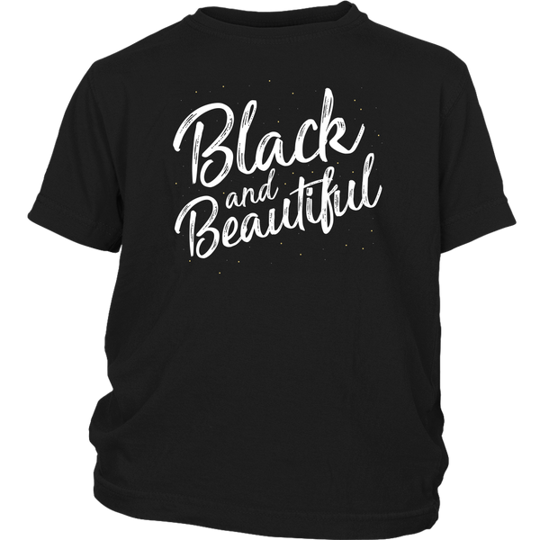 Black and Beautiful Youth Shirt - Melanin Magic
