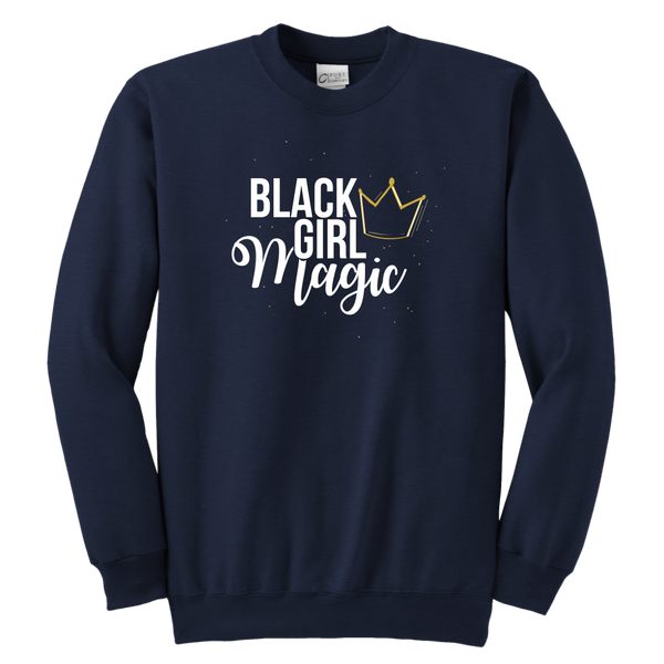 Black Girl Magic Youth Crewneck Sweatshirt- Black Girl Magic