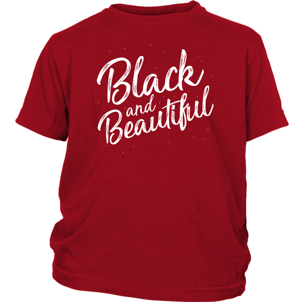Black and Beautiful Youth Shirt - Melanin Magic
