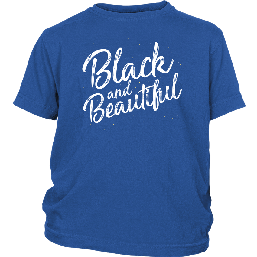 Black and Beautiful Youth Shirt - Melanin Magic