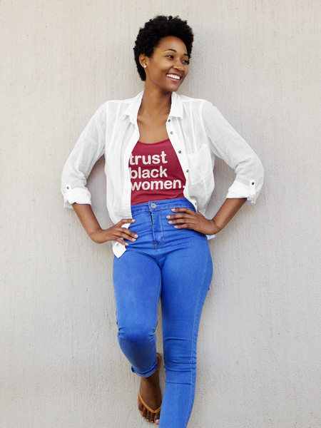 Trust Black Women Racerback Tank Top