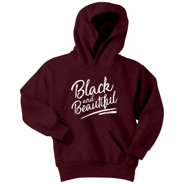 Black and Beautiful Youth Hoodie - Melanin Magic